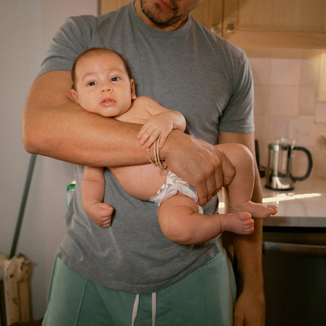 Man holding a baby