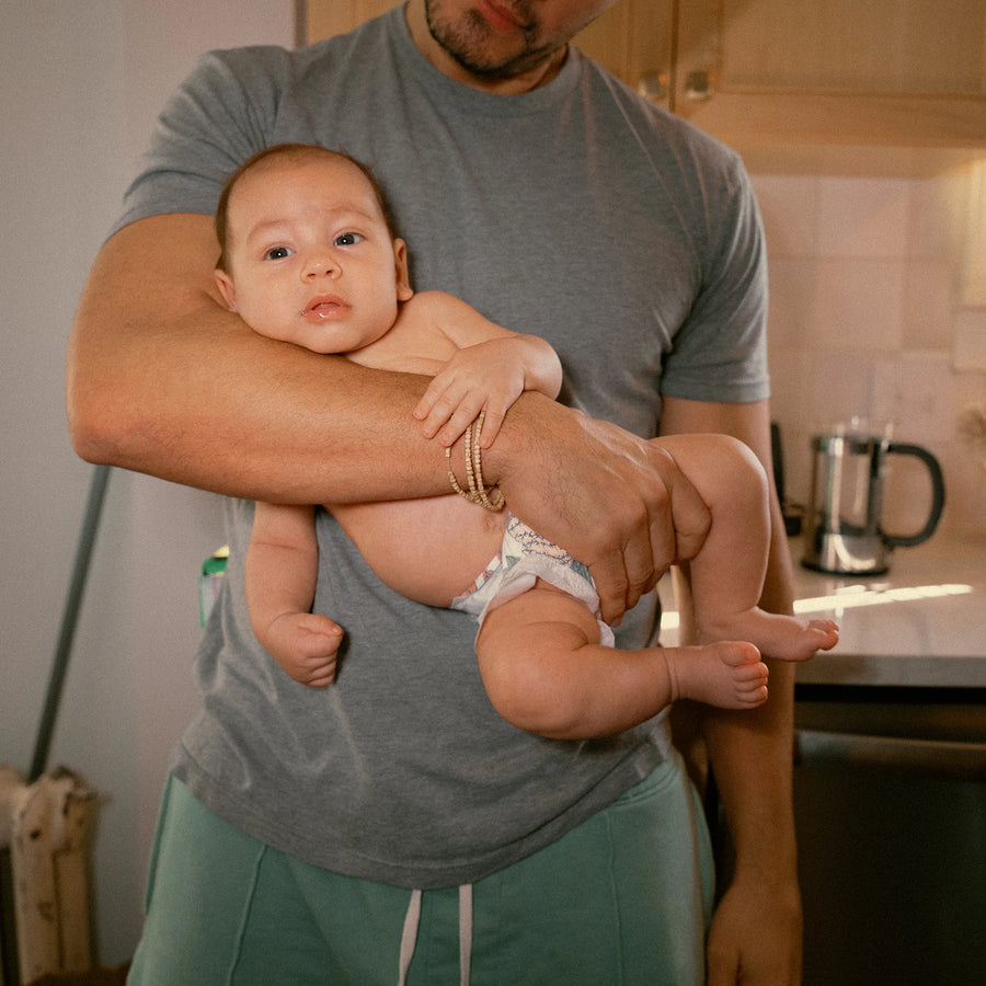 Man holding a baby