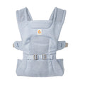 Baby carrier with a visible brand logo on a white background