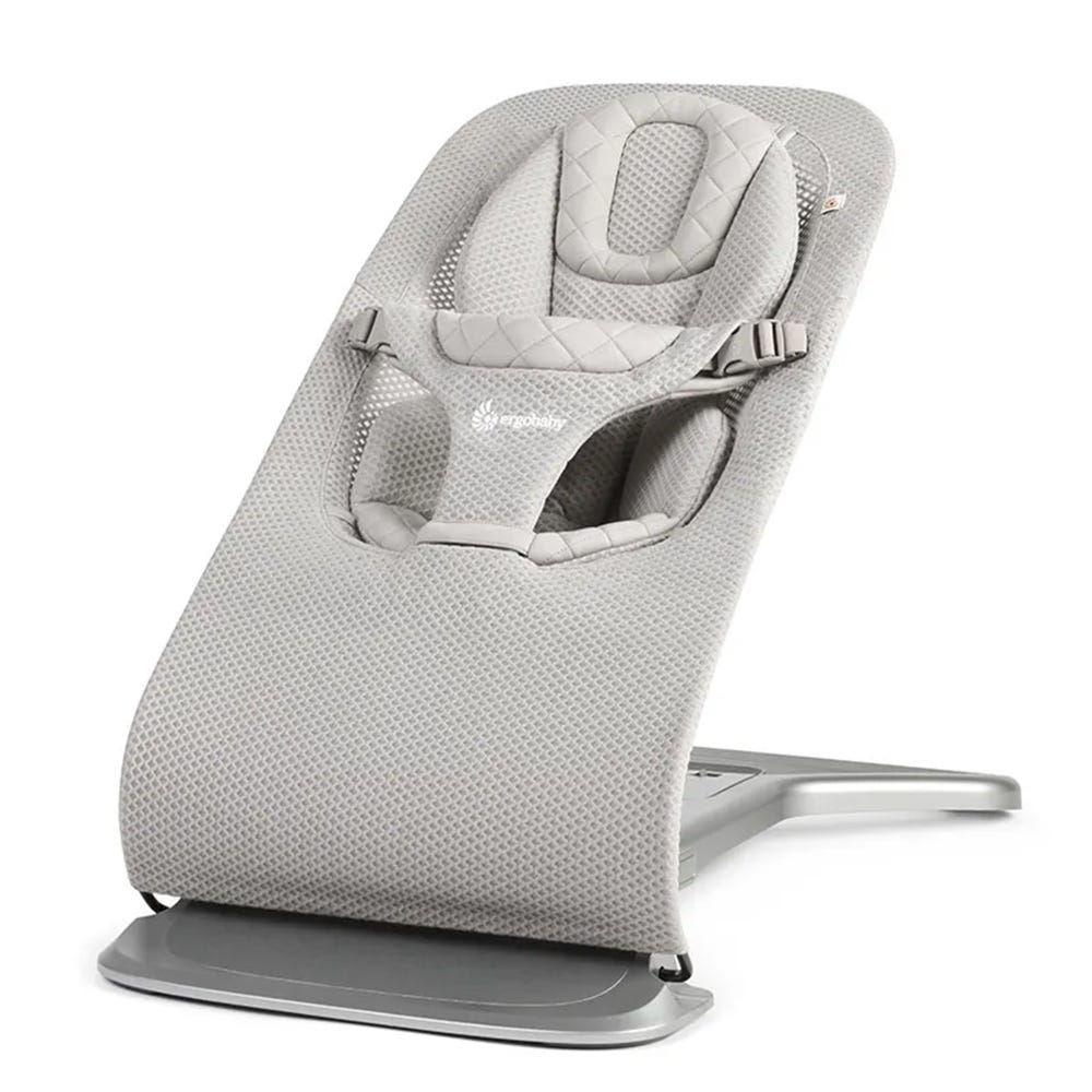 Evolve 3-in-1 Bouncer Mesh - Light Grey | Ergobaby United States
