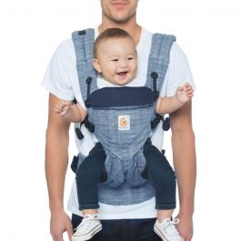 Heritage Blue Ergobaby Omni 360 All-Position Baby Carrier for Newborn to Toddler with Lumbar Support 7-45 Pounds