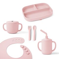 Deluxe Baby Feeding Set - Blush Pink