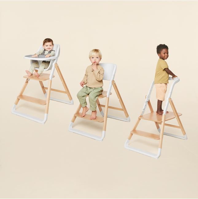Evolve 3-in-1 or 2-in-1 High Chair Set: Natural Wood
