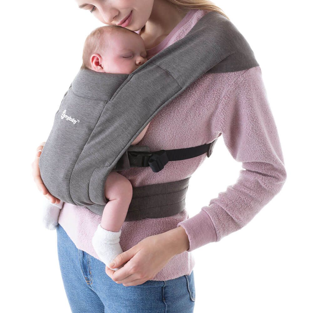 Ergobaby Embrace Cozy Newborn Baby Wrap Carrier ( Pounds), Ponte Knit, Pure  Black Pure Black Ponte Knit 