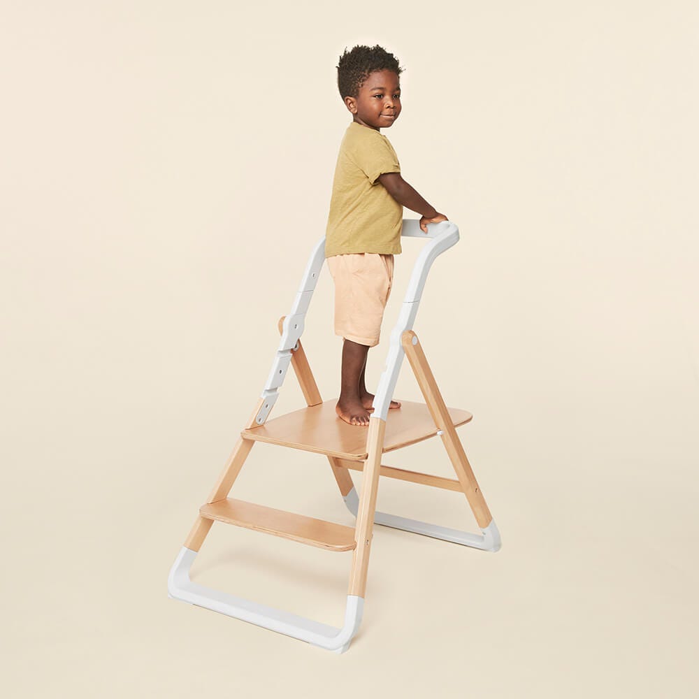 Ergobaby Evolve Chair and Kitchen Helper Natural Wood