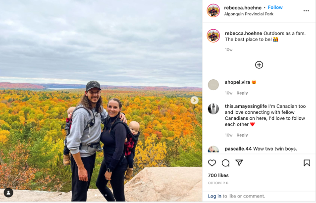 Instagram Mom and Dad with Twins