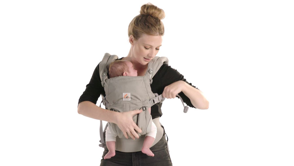 how to wear ergo baby carrier with infant insert