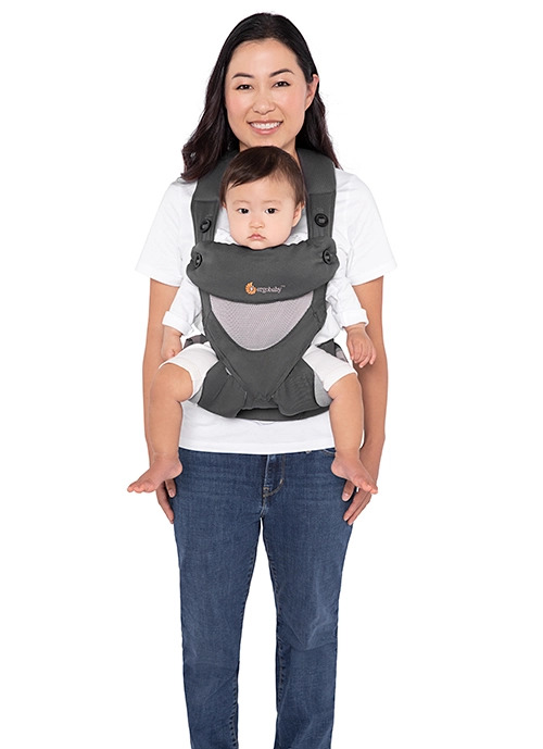 Grey 360 Mesh All Positions Baby Front Carrier