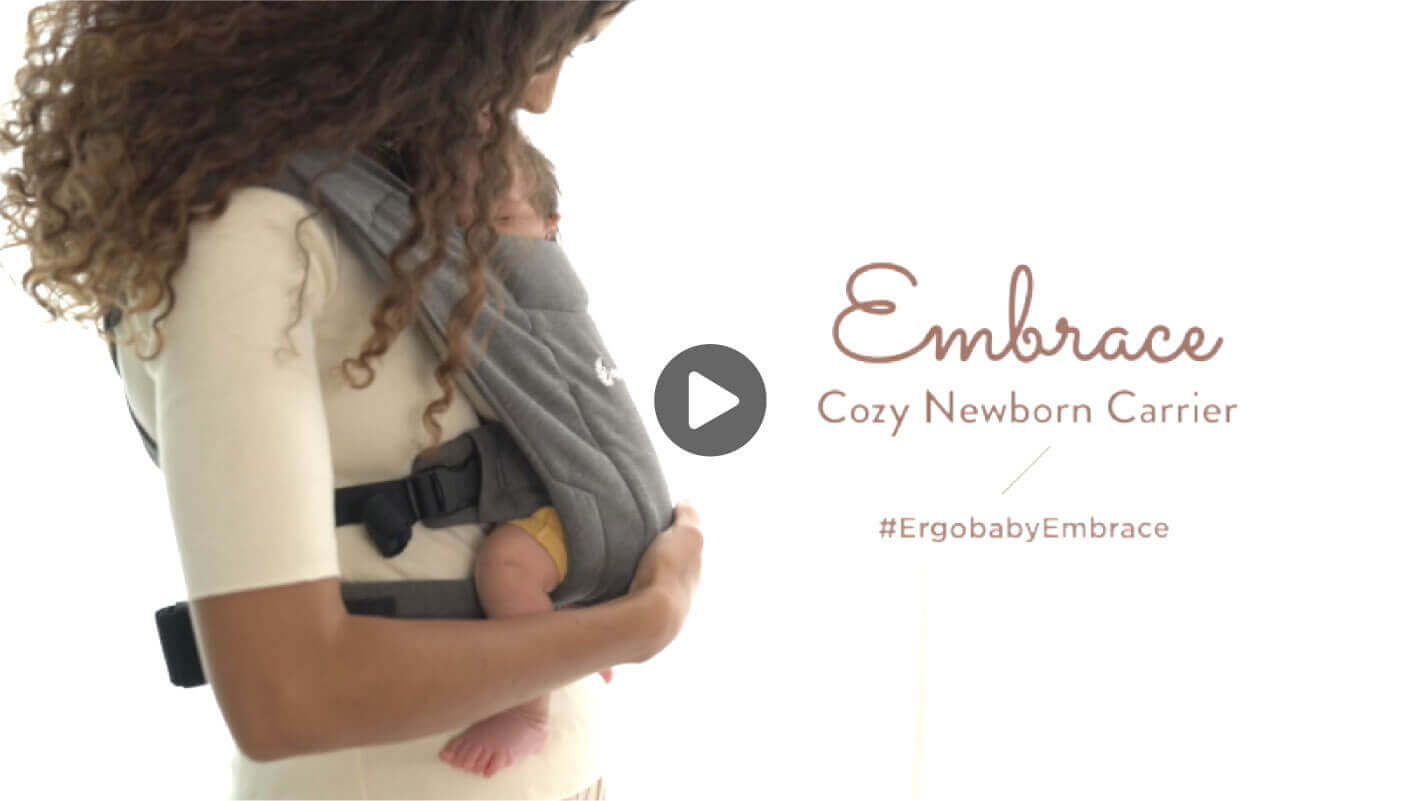 Mom with Baby in Embrace Cozy Newborn Carrier