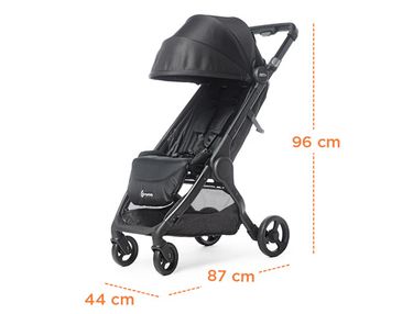 Opened Stroller with measurements image
